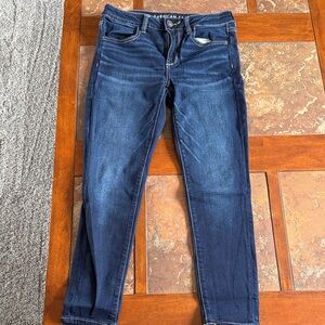 American Eagle Outfitters Women's Dark Blue Skinny Jeans